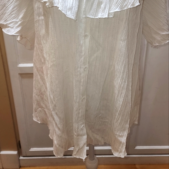 SHEIN Women's Ruffle Short-sleeved Blouse - Picture 4 of 10